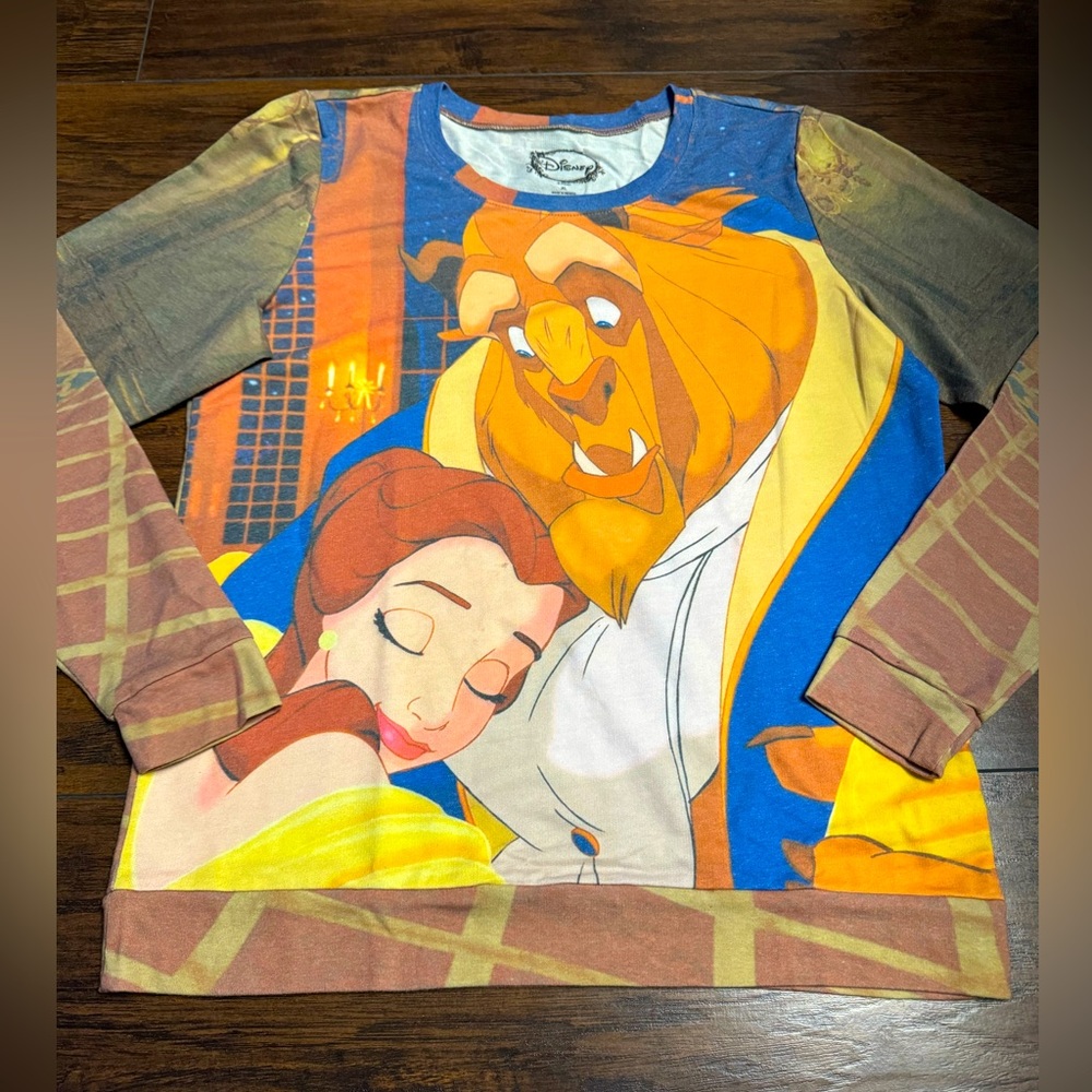 Disney Limited Edition Beauty And The Beast Sweater Women Size XL Like New